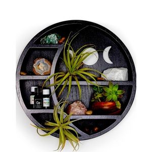 Gothic Wicca Crystal Boho, Essential Oil Moon Shelf